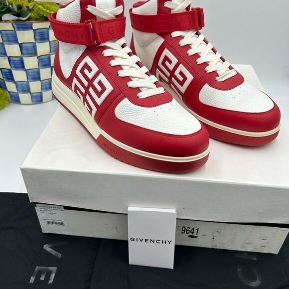 Men’s Givenchy G4 high top leather sneakers size 45 made in Italy - Picture 3 of 10